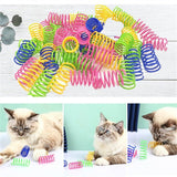 12x Cat Kitten Spring Bouncy Toy Plastic Training Toys Teasing Playing Cat Toy