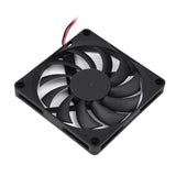 2x Black DC 12V Brushless Silent Computer PC Case Cooling Cooler Fans 80x80x10mm