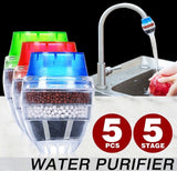 5x Tap Water Purifier Carbon Coconut Clean Filter Home Kitchen Cartridge Faucet