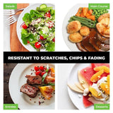 6pcs Melamine Plate Round Home Master Lightweight Chip Scratch Resistant 25cm