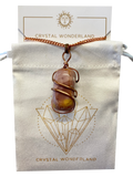Infinity Loop Crystal Tumbled Collection Mookaite Pendant Necklace Copper