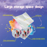 LED Foldable Vanity Mirror Multiple Magnifications White Design Rotatable