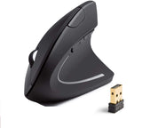 2.4G USB 1600DPI Wireless Mouse Vertical Ergonomic Rechargeable Laptop Optical