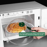 Green Microwave Food Dish Anti-Splatter Cover Guard Lid Steam Vents Plate Covers