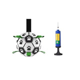 Dog Ball Interactive Soccer Toy Pet Football with Grab Tabs Tug Water Outdoor