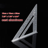 1x Protractor Miter Speed Square 7" Aluminum Triangle Metric Imperial Carpenter