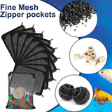 5pcs Aquarium Filter Bags Fish Tank Bio Ball Media Mesh Storage Bag with Zipper