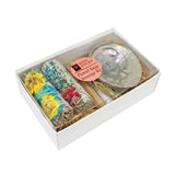 Floral Sage Kit Blues with Abalone Shell Yoga Meditation Spiritual Gift Set