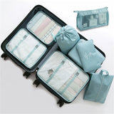 8x Storage Bag Travel Packing Pouches Luggage Organiser Clothes Suitcase - Blue