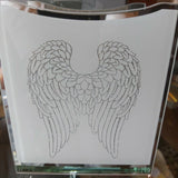 Glitter Angel Wings Glass Mirrored Aromatherapy Wax Melt Oil Burner with Tealigh