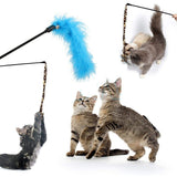 28x Bulk Buy Cat Kitten Toys Rod Fur Mice Bells Balls Catnip Lovely Pet Toy