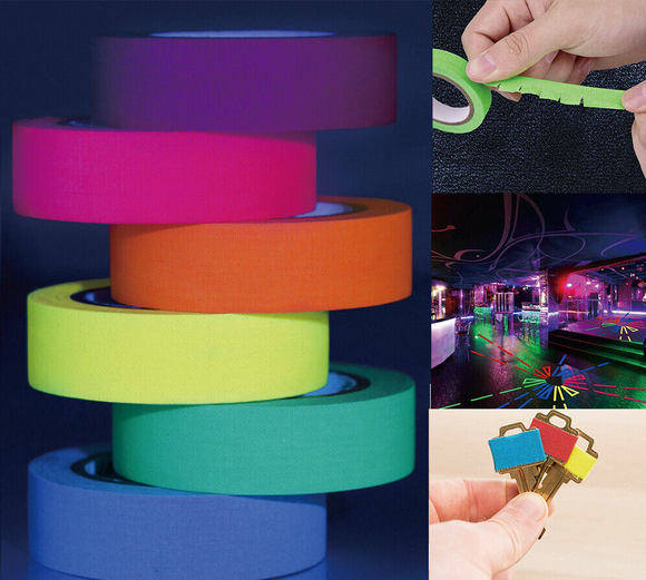 6x Glow In The Dark Luminous Fluorescent Tape Night Self Adhesive Sticker