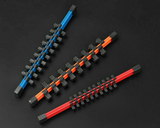 3Pc Double-Side Sockets Holder Tool Organizer Rails WorkShop Rack 1/4" 3/8" 1/2”