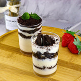 40 Pcs Round Mousse Cake Dessert Cups Clear Plastic Sample Drink Tumbler 150ml