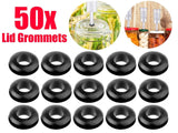 50pcs Airlock Sealing Ring Lid Grommets Home Brew Beer Spirit Wine Fermenter