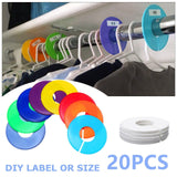 20Pcs Round Size Dividers Clothing Blank Rack Clothes Stores Hangers Ring DIY