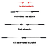 Adjustable Silicone Glasses Cord Wire Lanyard Strap Sunglasses Holder Black