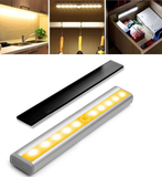 LED Motion Sensor PIR Cordless Night Light Closet Battery Powered Warm White