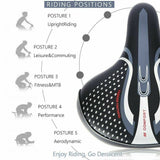 Wide Big Bum Bike Bicycle Saddle Seat Comfort Cruiser Extra Sporty Soft Pad