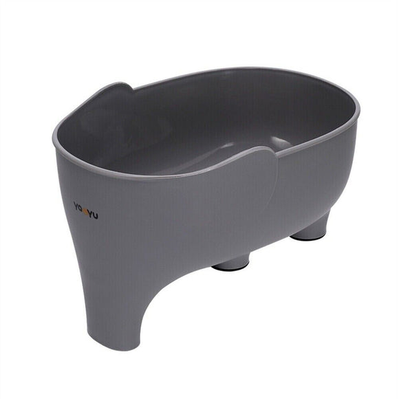 1PK Kitchen Drain Basket Sink Elephant Clean Leftover Sink Strainer Fruit -Grey
