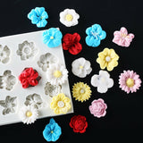 3D Flower Silicone Fondant Mould Cake Border Decor Baking Mold Sugarcraft DIY