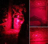 Atmosphere USB Roof Car Star Ceiling Lamp Night Lights LED Sky Laser - Red