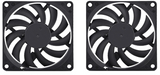 2x Black DC 12V Brushless Silent Computer PC Case Cooling Cooler Fans 80x80x10mm