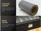 12 Grids Carbon Fiber Watch Box PU Storage Case Display Organizer Holder