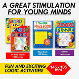 4 x A6 Kids Puzzle Books Word Search Mazes Puzzles Activities Fun Learning