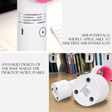 360° Mute Portable Bladeless Hand Held Mini No Leaf Handy Fan USB Cooler White