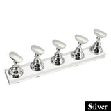 2 Sets Acrylic Nail Art Practice Display Stand Magnetic Tips Holders Assorted