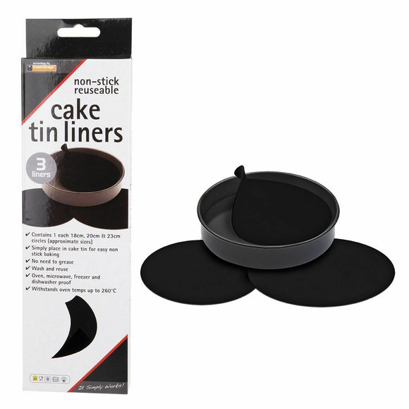 Cake Tin Liner Non-stick Reusable Round - Set of 3 Pieces