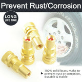 4x Tyre Deflators Brass Air Deflator 6-60 PSI Tire Valve Core Tool 4WD Automatic