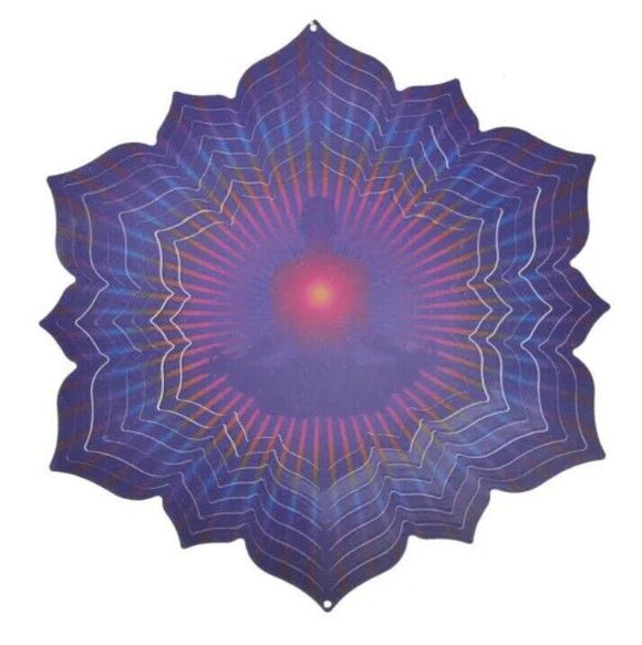 Buddha Wind Spinner Sky Hanging Wind Spinners Stainless Steel Yard