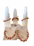 1pc Sunstone Crystal Beads Bracelet 10mm Gemstone Healing