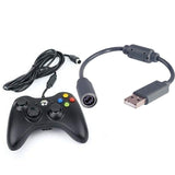 Wired Controller Breakaway Cable to PC USB Adapter Computer Cords For XBOX 360