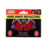 2x Adhesive Reflectors Left & Right Hand Automative  4cm x 4.3cm - Red