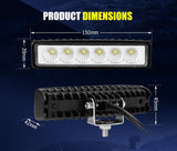 2x 6inch Osram Flood LED Work Light Bar Offroad 4x4 Reverse Fog Lamp 12V 24V