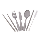 Appetito 6 pieces Stainless Steel Traveller's Cutlery Set - Silver