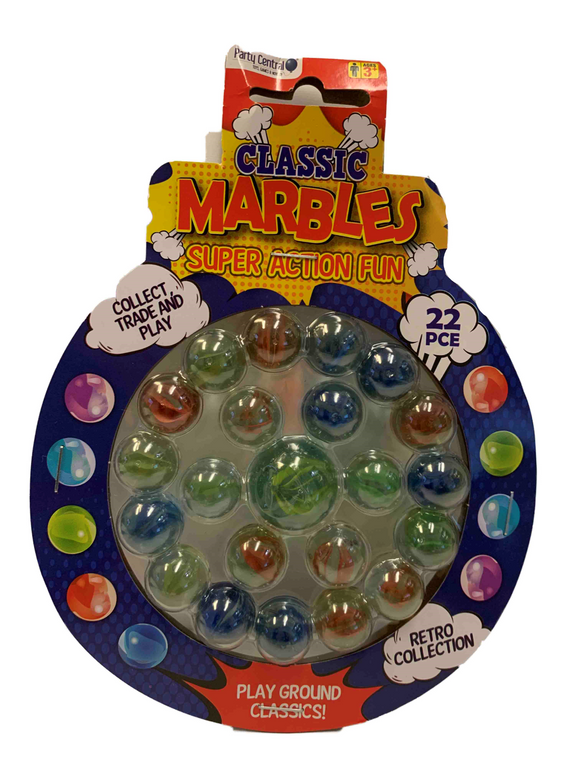22Pcs Classic Marbles Glass Marbles Round Glass Marbles Toy Classic Play