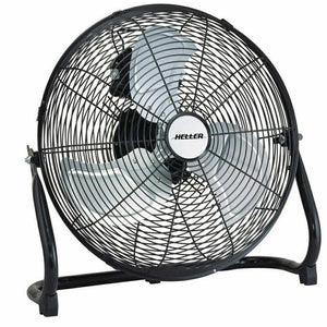Heller Fan High Velocity Fan Black Floor Desk Circulator Cooling Black 40cm