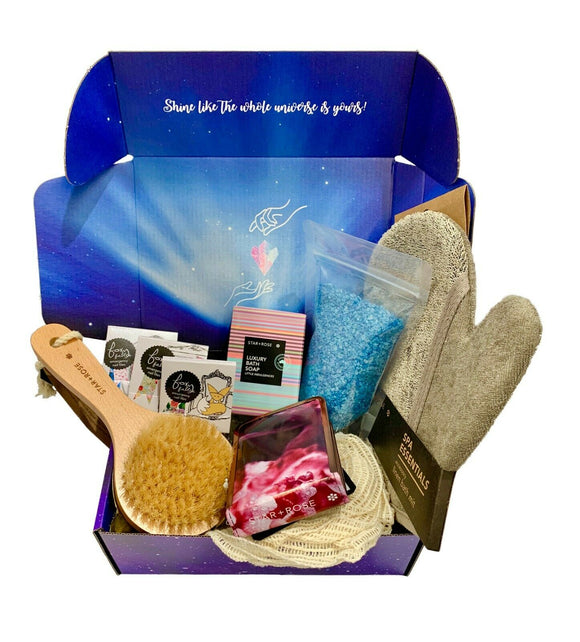 Spa Essentials Blueberry Pie Salt Bath Soak Bathtub Health Gift Set