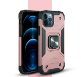 Cover Shockproof Case Magnetic Iphone Metal Ring Holder -For IPhone 14 Plus Rose