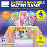 4x Unicorn Water Ring Toss Game Hand Held Skill Game Kids Fun Challenge Toy