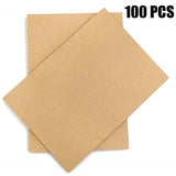 100x A4 Brown Kraft Paper Sheet 75GSM Natural Recycled Invitation Wedding