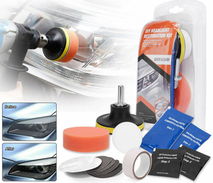 FMS Car Headlight Lens Restoration Kit, Headlight Cleaner Polishing Tool Restore Headlights, Eliminate Yellow Dull, Scratch, Foggy Headlights and Add