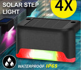 Solar LED Deck Garden Outdoor Stair Step Fence Light Path Walkway Wall