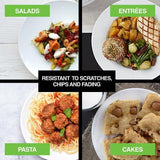 6pcs Melamine Plate Round Home Master Lightweight Chip Scratch Resistant 20cm