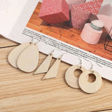 60pcs Unfinished Wooden Earrings Pendants Blank Pendants Jewelry Making Kit DIY