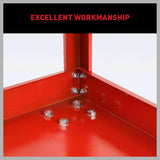 3-Tier Trolley Workshop Cart Rolling Steel Parts Storage Handyman Tool 150KG Red